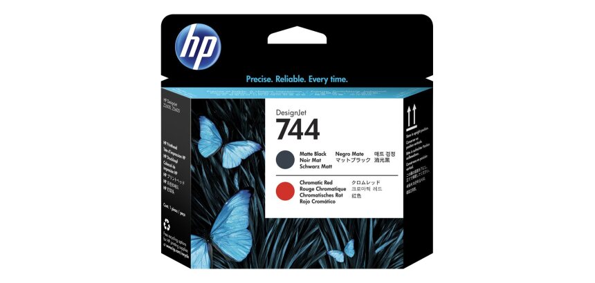 HP Tête d'impression DesignJet 744 noir mat/rouge chromatique