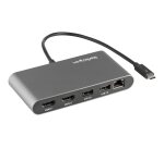 StarTech.com Mini Dock Thunderbolt 3 - Station d'Accueil Portable pour Deux Écrans avec HDMI 4K 60Hz, 2 x Hub USB-A (3.0/2.0), GbE - Câble de 28 cm - Adaptateur Multiport TB3 - Mac/Windows