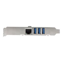 StarTech.com Carte PCI Express à 3 ports USB 3.0 et 1 port Gigabit Ethernet avec UASP