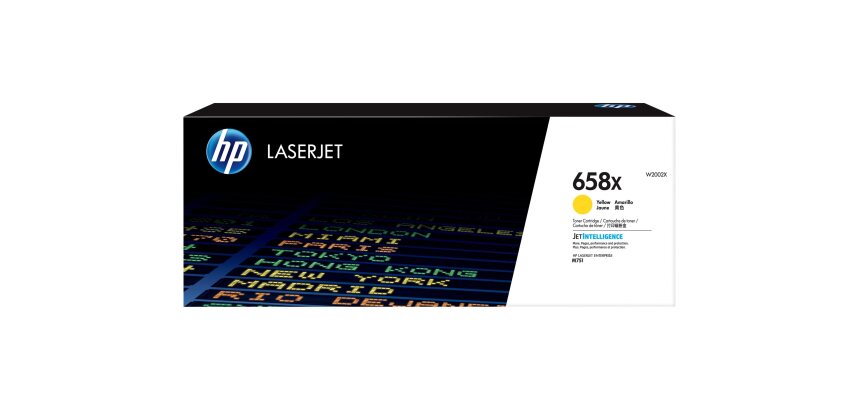 HP Toner jaune LaserJet 658X authentique grande capacité