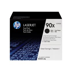 HP 90X pack de 2 toners LaserJet noir grande capacité authentiques