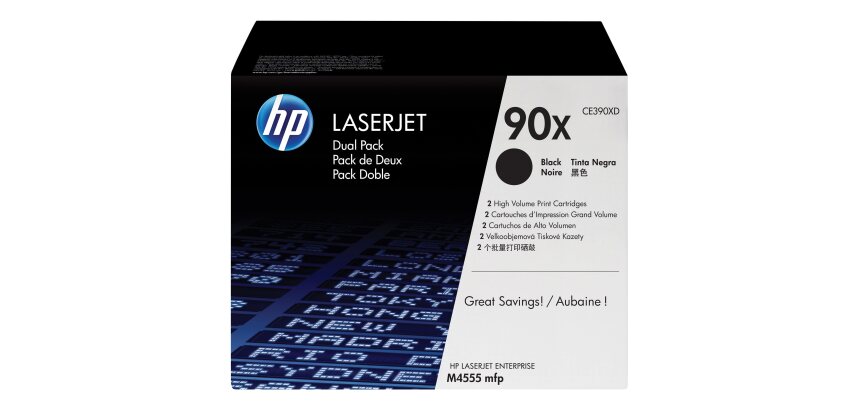 HP 90X - 2-pack - High Yield - black - original - LaserJet - toner cartridge (CE390XD)
