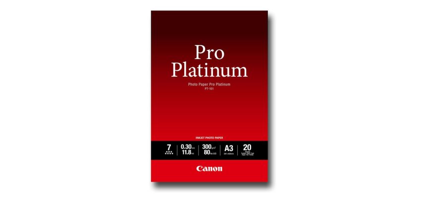 Canon Papier photo professionnel Platinum A3 PT-101 - 20 feuilles