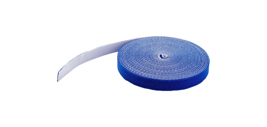 StarTech.com Ruban Auto Agrippant - Rouleau de 7,6 m pour Gestion de Câbles - Ruban Auto-Agrippant - Attaches Câble Ajustables - Sangles de Gestion de Câbles Auto-agrippantes et Réutilisables - Bleu