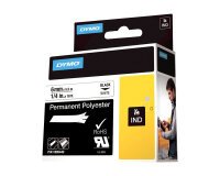 DYMO RHINO Etiquette industrielle en polyester noir/blanc