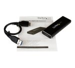 StarTech.com Boîtier Aluminium M.2 SSD vers USB 3.0 (5Gbps) avec UASP - Noir - M.2 NGFF SATA avec Clé B & Clé B+M - Boîtier Externe M.2 Portable - Non Compatible avec NVMe / AHCI