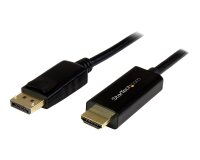 StarTech.com 6.5 ft / 2m DisplayPort to HDMI converter cable - 4K (DP2HDMM2MB) - adapter cable - DisplayPort / HDMI - 2 m