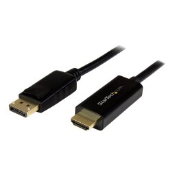 StarTech.com 6.5 ft / 2m DisplayPort to HDMI converter cable - 4K (DP2HDMM2MB) - adapter cable - DisplayPort / HDMI - 2 m