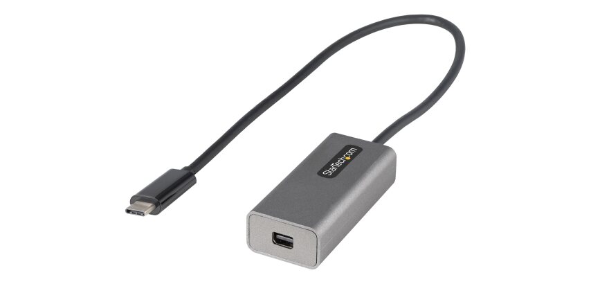 StarTech.com Adaptateur USB C vers Mini DisplayPort - Dongle Adaptateur USB-C vers mDP 4K 60Hz - Moniteur USB Type-C vers Mini DP - Convertisseur Vidéo - Fonctionne avec TB3 - Câble Attaché long de 12" - Version améliorée de CDP2MDP