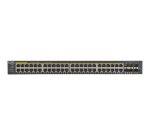 Zyxel GS1920-48HPV2 Géré Gigabit Ethernet (10/100/1000) Connexion Ethernet, supportant l'alimentation via ce port (PoE) Noir