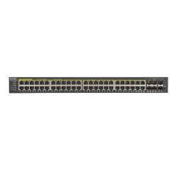 Zyxel GS1920-48HPV2 Géré Gigabit Ethernet (10/100/1000) Connexion Ethernet, supportant l'alimentation via ce port (PoE) Noir