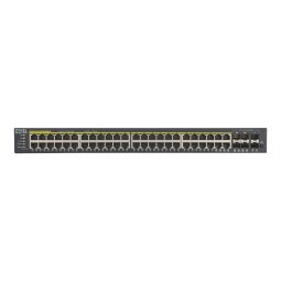 Zyxel GS1920-48HPV2 Géré Gigabit Ethernet (10/100/1000) Connexion Ethernet, supportant l'alimentation via ce port (PoE) Noir