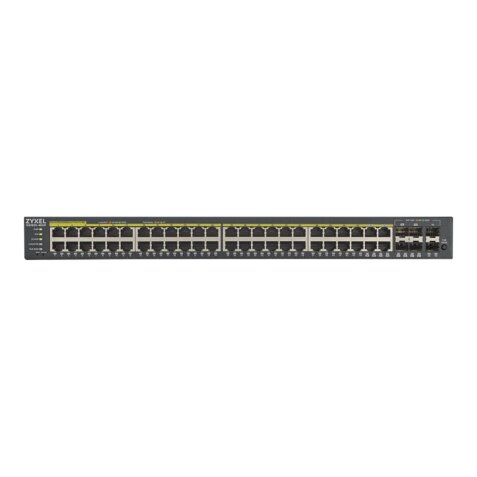 Zyxel GS1920-48HPV2 Géré Gigabit Ethernet (10/100/1000) Connexion Ethernet, supportant l'alimentation via ce port (PoE) Noir