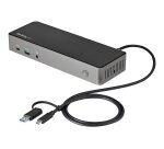 StarTech.com Dock USB-C & USB-A - Station d'Accueil Universelle à Triple Écran DisplayPort & HDMI 4K 60Hz - 85W Power Delivery, 6x USB Hub, GbE, Audio - USB 3.1 Gen 2 10Gbps