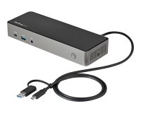 StarTech.com Dock USB-C & USB-A - Station d'Accueil Universelle à Triple Écran DisplayPort & HDMI 4K 60Hz - 85W Power Delivery, 6x USB Hub, GbE, Audio - USB 3.1 Gen 2 10Gbps
