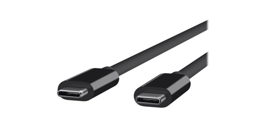 DLH Cable USB-C (M) vers USB-C (M) 1m noir 5A/100W max 10 Gbit/s