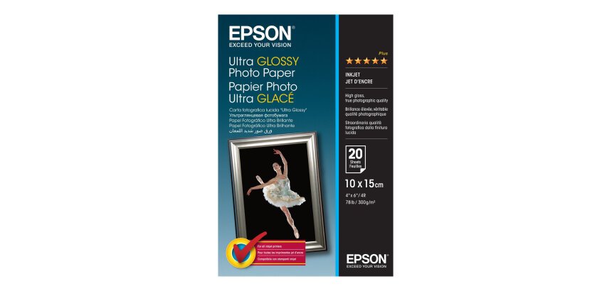 Epson Ultra Glossy Photo Paper - 10x15cm - 20 Feuilles