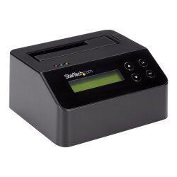 StarTech.com Effaceur de Disque Dur à Baie Unique, Nettoyeur d'HDD/SSD Autonome, 4Kn, USB 3.0 à SATA III (6 Gbps), 9 Modes d'Effacement, Dock Nettoyeur de Disque Dur Secure Erase, Port d'Imprimante DB-9, TAA