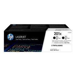 HP 201X LaserJet, lot de 2 cartouches de toner grande capacité authentiques, noir