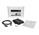 StarTech.com Hub Série 4 Ports USB vers RS232/RS485/RS422 - Convertisseur Industriel USB 2.0 vers DB9 - IP30 - Hub Série Métallique Montable sur Rail DIN - Protection ESD 15kV