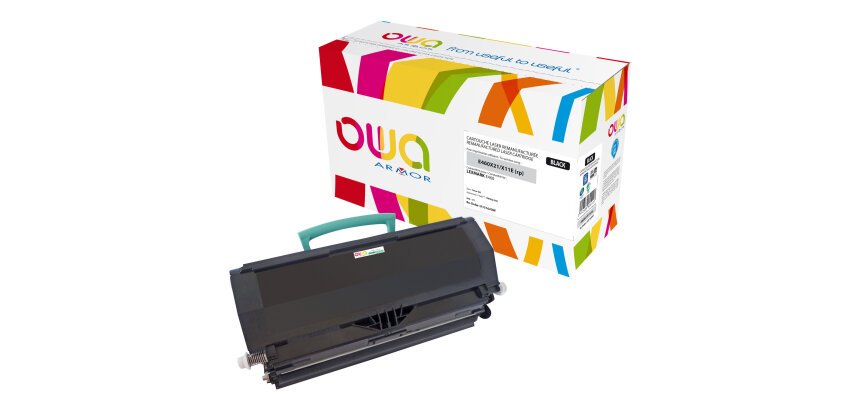 Toner remanufacturé OWA - haute capacité - Noir - pour LEXMARK E460X21E, E460X11E, E460X31E, 24B5850, X463X11G, X463X21G, X463X31G, DELL 593-10500, 593-10501, 593-10840, 593-10841, 593-10838, 593-10839, IBM 39V3202, 39V3203, 39V3204, 39V3206, OLIVETTI B0964