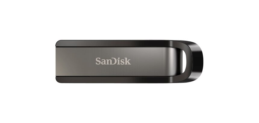 SanDisk Extreme Go lecteur USB flash 128 Go USB Type-A 3.2 Gen 1 (3.1 Gen 1) Acier inoxydable