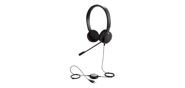 Jabra Evolve 20 MS Stereo casque avec fil arceau - Noir