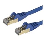 StarTech.com Câble Ethernet CAT6a 3m - Cordon RJ45 Blindé STP Anti-Accrochage 10GbE LAN - Câble Réseau Internet 100W PoE - Bleu - Snagless - Testé Individuellement - UL/TIA
