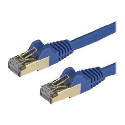 StarTech.com Câble réseau Cat6a STP blindé sans crochet de 3 m - Bleu