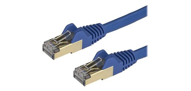 StarTech.com Câble Ethernet CAT6a 3m - Cordon RJ45 Blindé STP Anti-Accrochage 10GbE LAN - Câble Réseau Internet 100W PoE - Bleu - Snagless - Testé Individuellement - UL/TIA