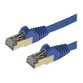 StarTech.com Câble réseau Cat6a STP blindé sans crochet de 3 m - Bleu