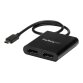 StarTech.com Adaptateur USB-C vers Double DisplayPort 1.2, Hub USB-C Multi-Moniteur MST, Double écran 4K 30Hz/1080p 60Hz DP Extender/Splitter pour Ordinateur Portable, Câble Intégré Extra-Long - Windows Uniquement
