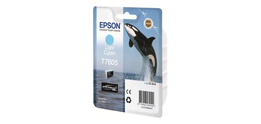 Epson T7605 - light cyan - original - ink cartridge