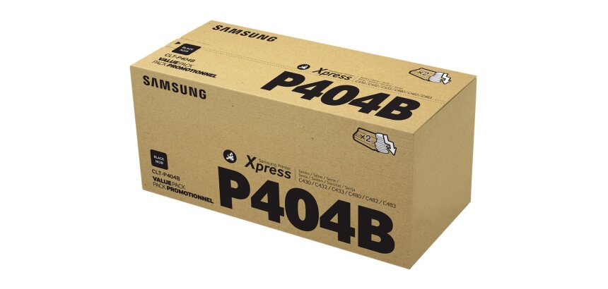Samsung CLT-P404B - 2-pack - black - original - toner cartridge (SU364A)