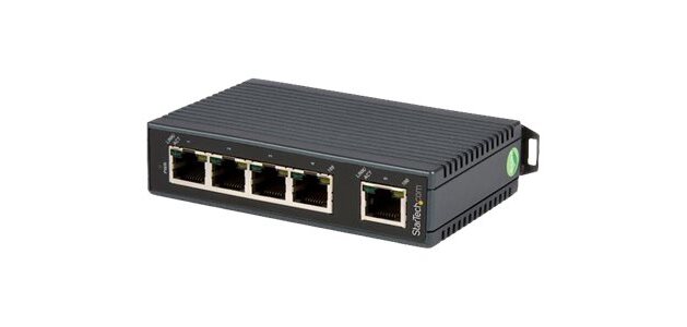 StarTech.com Switch Ethernet industriel non géré à 5 ports - Commutateur réseau 10/100 a montage sur rail DIN