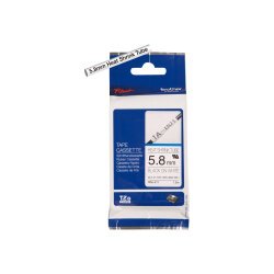 Ruban brother thermoretractible hse 211     5,8mm etiquette impression    noir/blanc