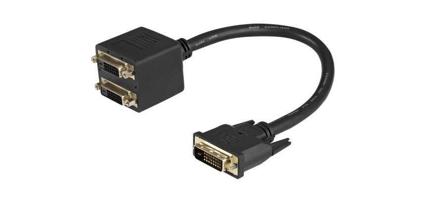 StarTech.com Câble Répartiteur en Y DVI-D vers 2x DVI-D 30 cm - Câble Splitter DVI-D - M/F