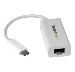 StarTech.com Adaptateur USB C vers Gigabit Ethernet - Blanc - Adaptateur Réseau LAN USB 3.0 vers RJ45 - USB Type C vers Ethernet