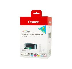 Canon CLI-42 BK/GY/LG/C/M/Y/PC/PM Multipack - 8-pack - gray, yellow, cyan, magenta, light gray, photo cyan, photo magenta - original - ink tank