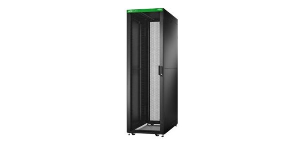 APC Baie EasyRack 600mm/42U/1100mm avec toit, panneau latéral, roulettes, noir