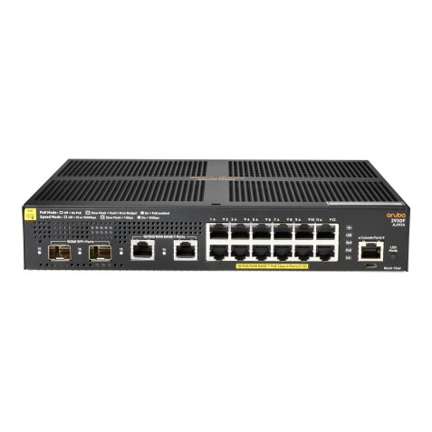 HPE Aruba Networking 2930F 12G PoE+ 2G/2SFP+ Switch