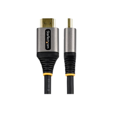 StarTech.com Câble HDMI 2.1 8K de 5 m - Câble HDMI ultra haut débit certifié 48Gbps - 8K 60Hz/4K 120Hz HDR10+ eARC - Câble HDMI Ultra HD 8K - Écran/TV/Affichage - Gaine flexible TPE