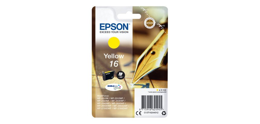 Epson Pen and crossword Singlepack Yellow 16 DURABrite Ultra Ink