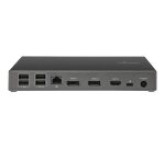 StarTech.com Dock USB-C - Station d'accueil USB Type C Triple Écrans 4K - Alimentation 100W - DP 1.4 Alt Mode & DSC, 2x DisplayPort 1.4/HDMI 2.0 - 6xUSB (2x 10Gbps) - Windows/Chrome