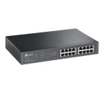 TP-Link TL-SG1016PE Géré L2 Gigabit Ethernet (10/100/1000) Connexion Ethernet, supportant l'alimentation via ce port (PoE) 1U Noir