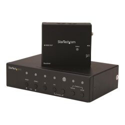 StarTech.com Extendeur vidéo HDBaseT multi-entrées avec switch intégré - HDMI, VGA, DisplayPort via Cat5e ou Cat 6 - 4K