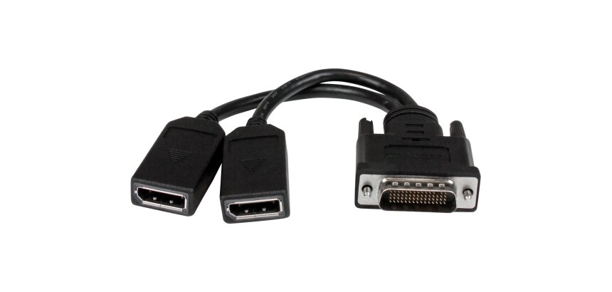 StarTech.com Câble adaptateur DMS-59 (LFH) vers 2x DisplayPort de 20cm - Câble en Y DMS 59 (M) vers double DP (F)