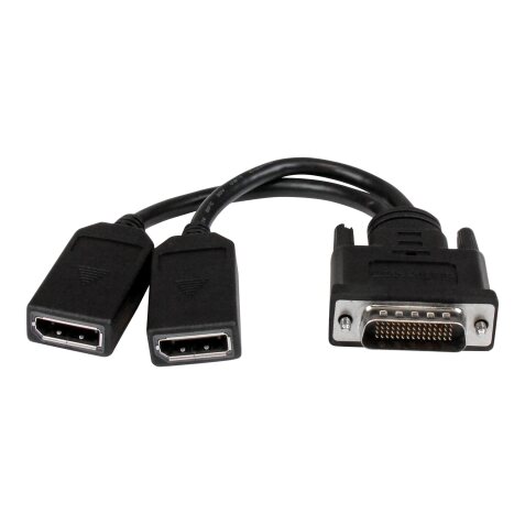 StarTech.com Câble adaptateur DMS-59 (LFH) vers 2x DisplayPort de 20cm - Câble en Y DMS 59 (M) vers double DP (F)