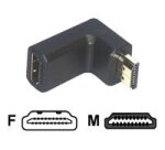 MCL Adapteur HDMI M / FM Coude 19-pin HDMI-A Noir
