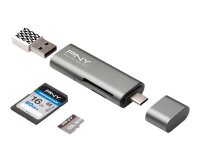 PNY R-TC-UA-3N1E01-RB lecteur de carte mémoire USB 3.2 Gen 1 (3.1 Gen 1) Type-C Métallique